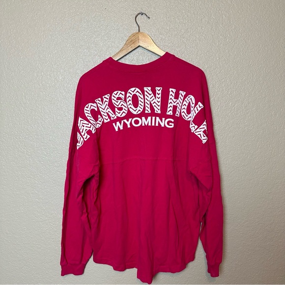 SPIRIT JERSEY Tops - Spirit Jersey Crew Neck Jackson Hole Wyoming Long Sleeve Shirt Size Large